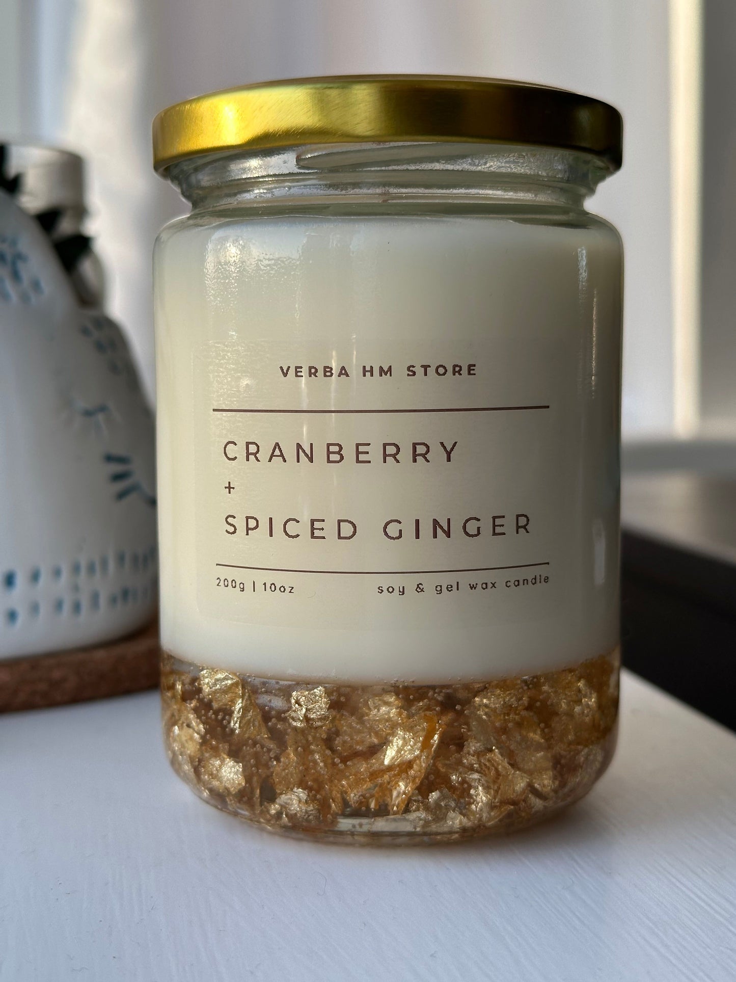 Two layered candle with gold | 300ml