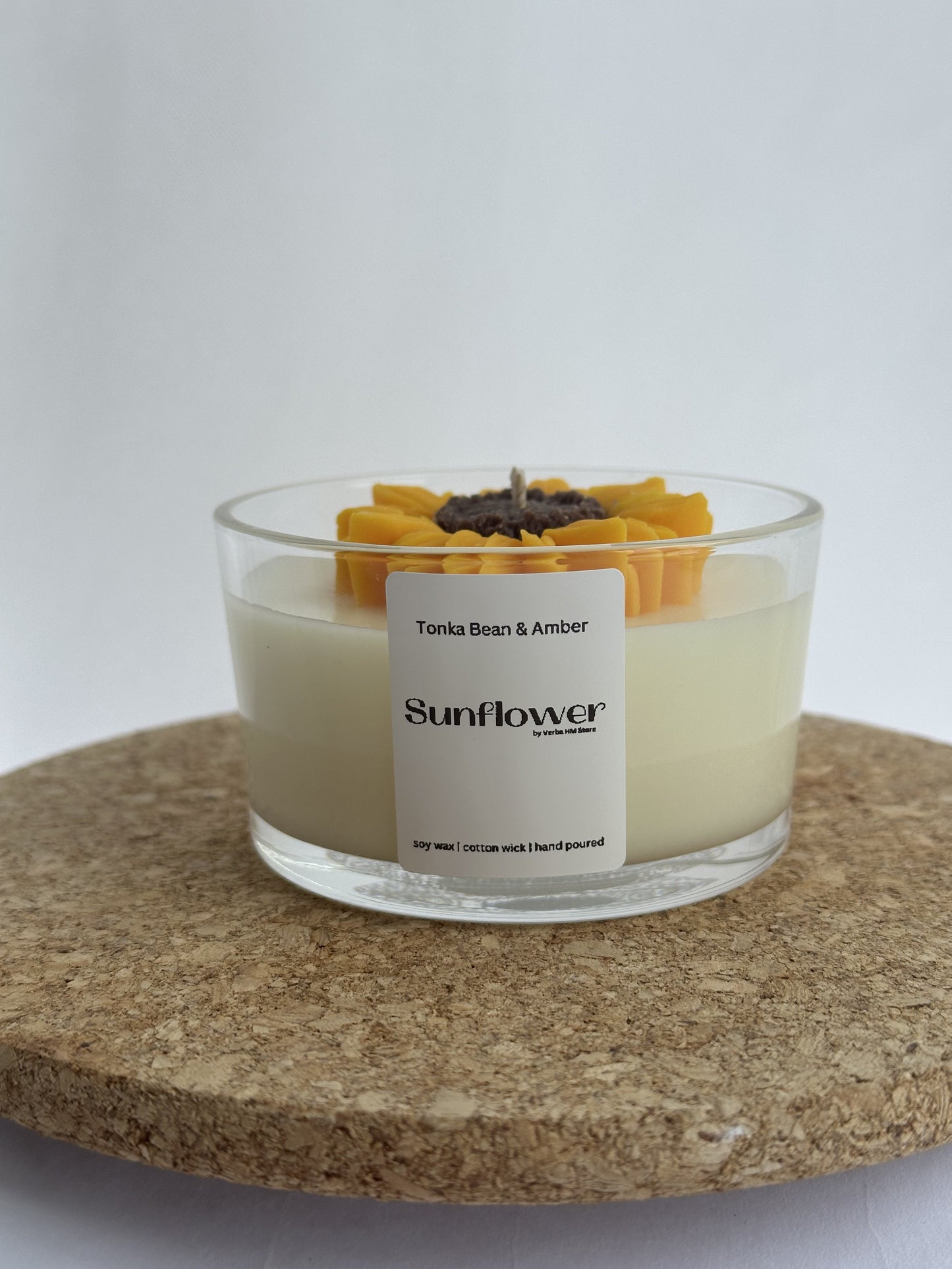 Sunflower candle | glass jar | 200g