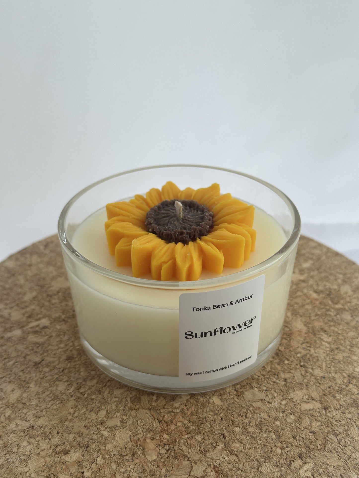 Sunflower candle | glass jar | 200g