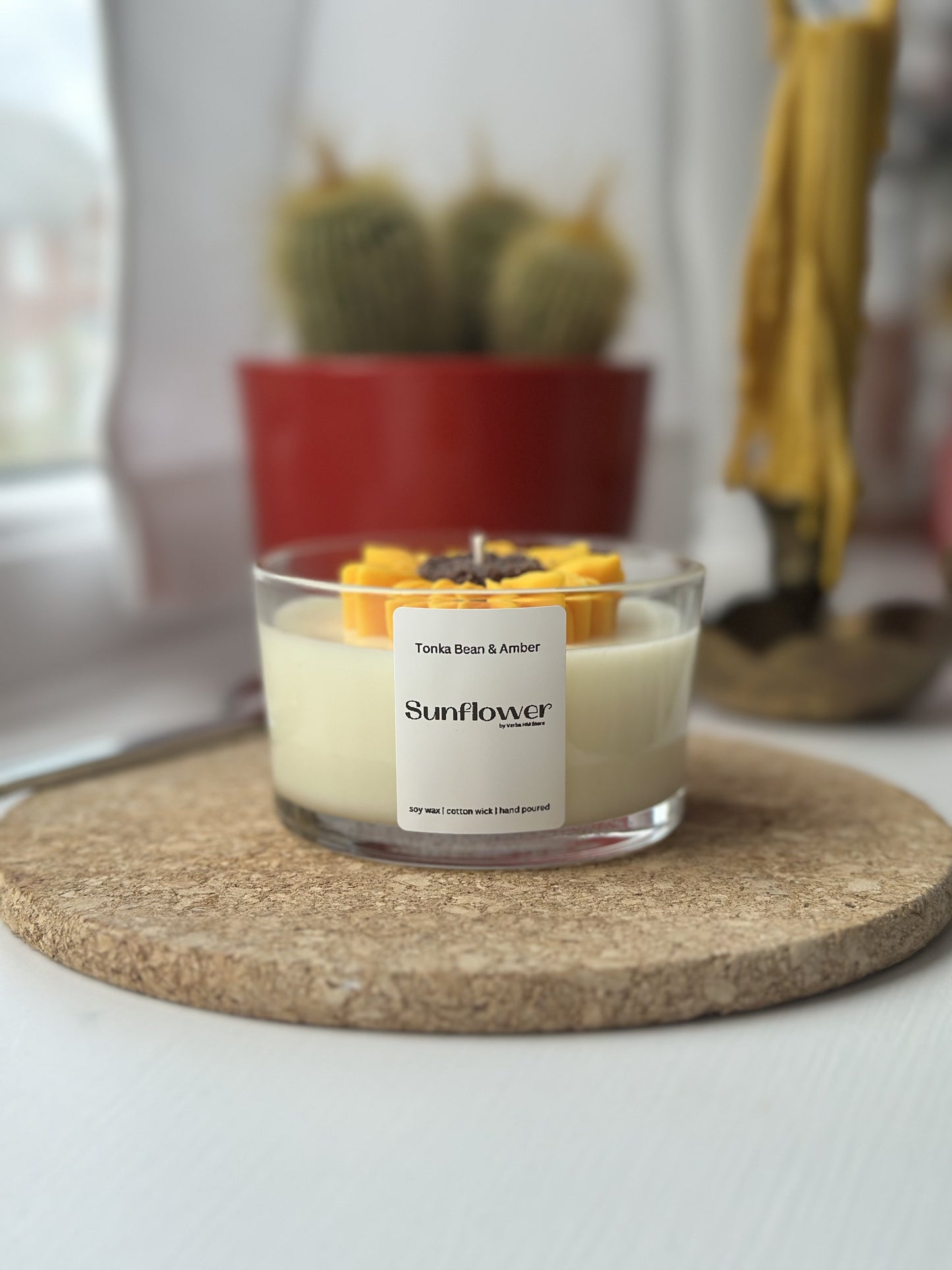 Sunflower candle | glass jar | 200g