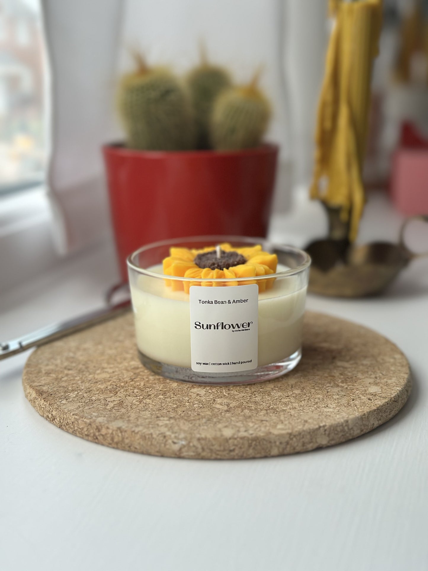 Sunflower candle | glass jar | 200g