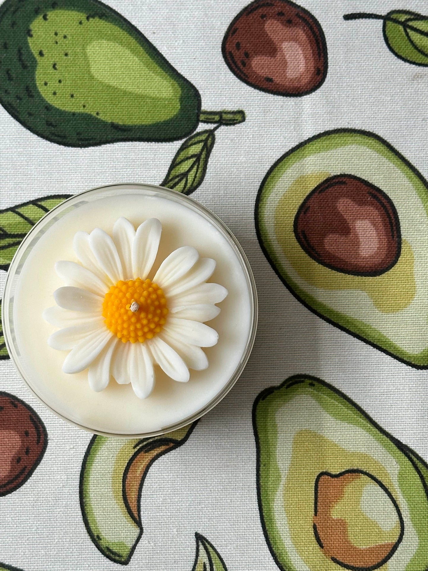 Daisy candle | straight glass jar | 200ml