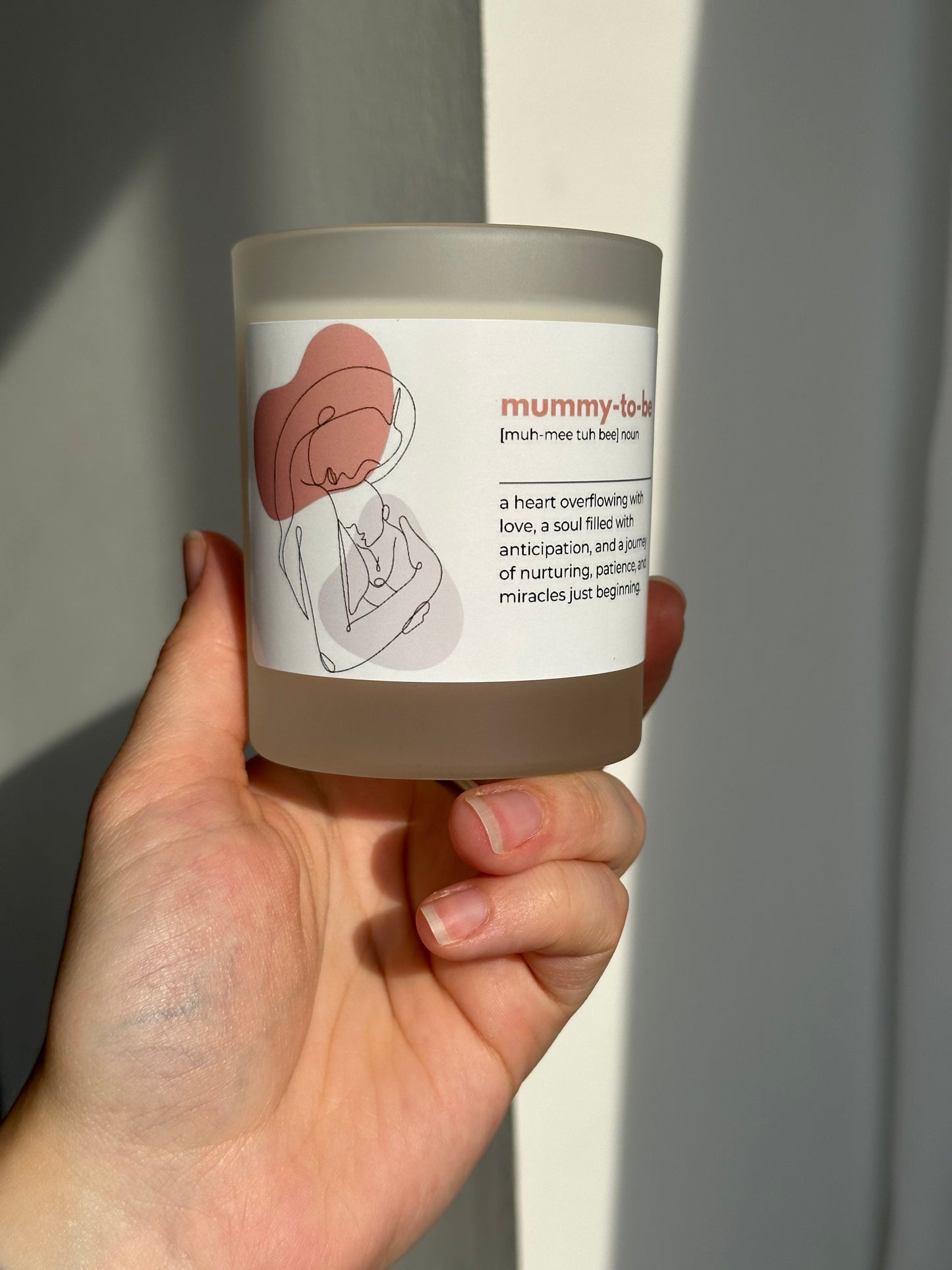 Mummy to be dictionary definition candle | personalised photo | 180ml