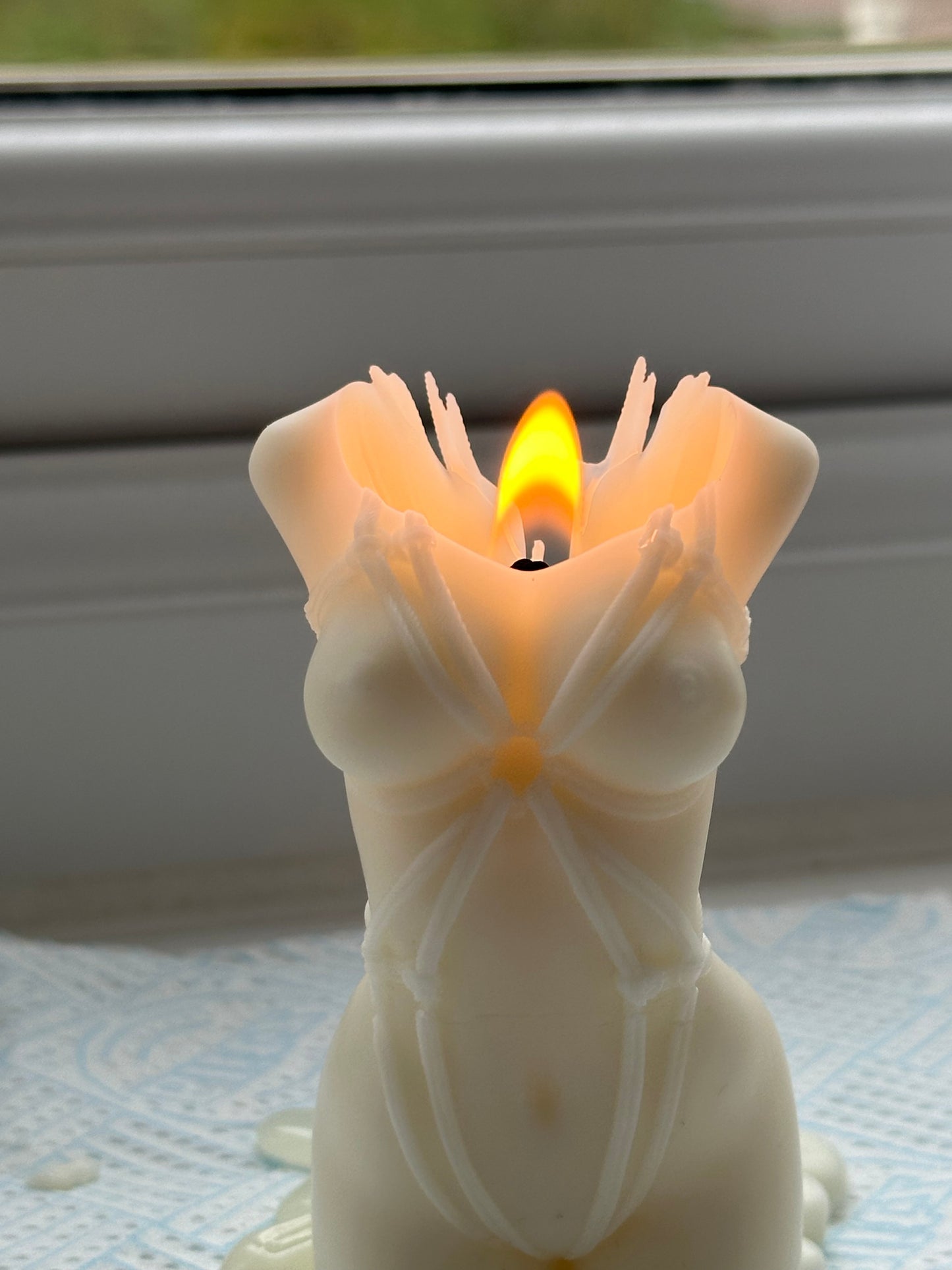 Woman body candle