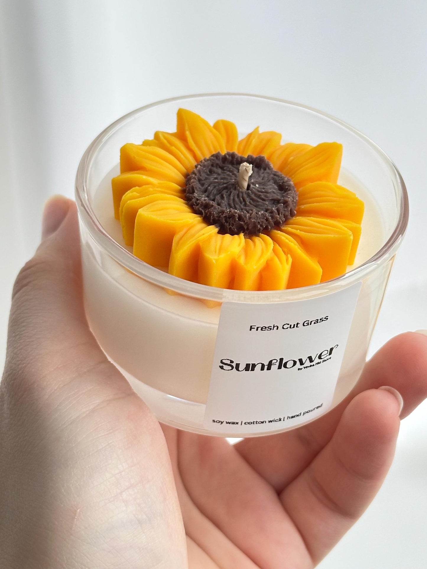 Daisy and Sunflower candles | glass jar | 100g