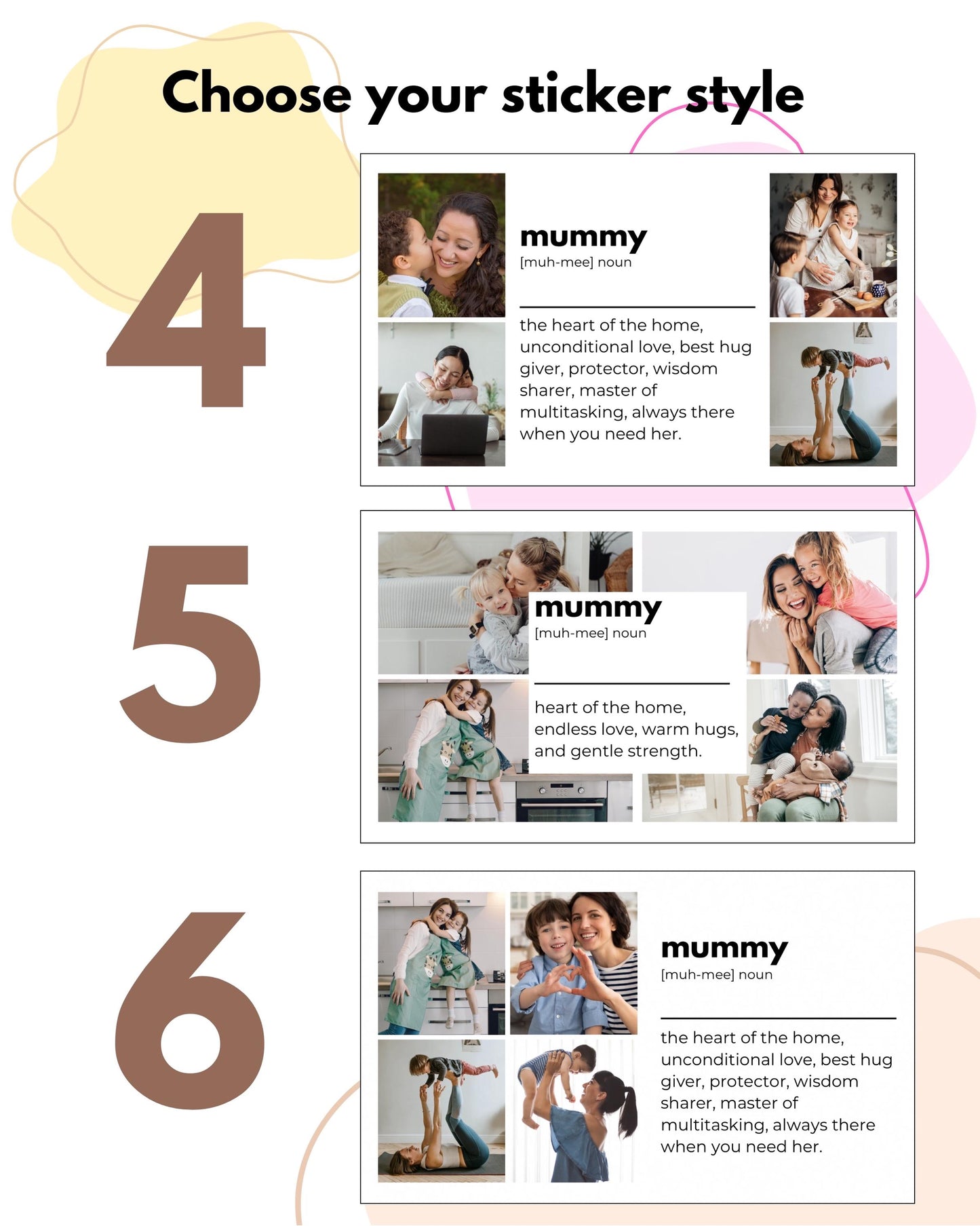 Mummy dictionary definition candle | personalised photo | 180ml