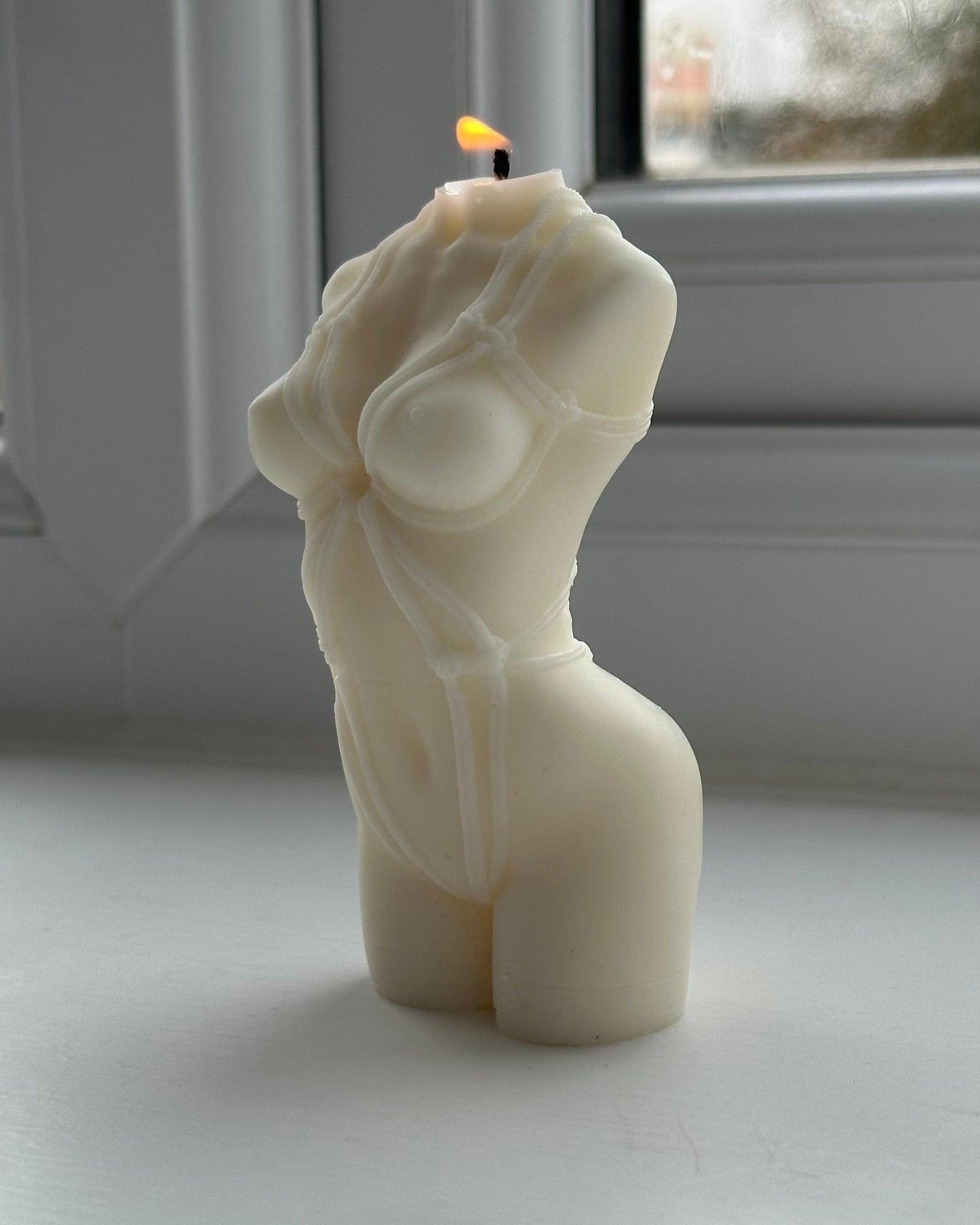 Woman body candle