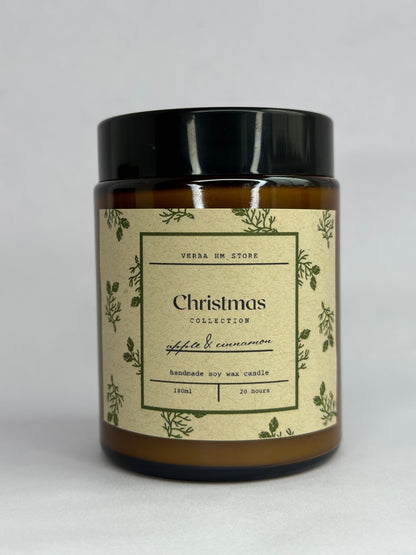 Christmas candles | Amber jar | 180ml