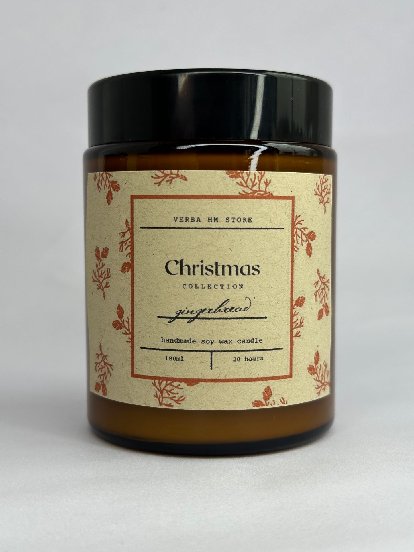 Christmas candles | Amber jar | 180ml