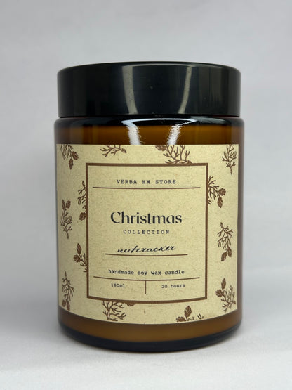 Christmas candles | Amber jar | 180ml