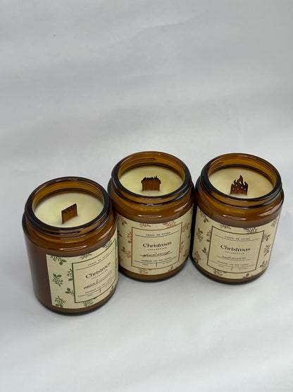 Christmas candles | Amber jar | 180ml