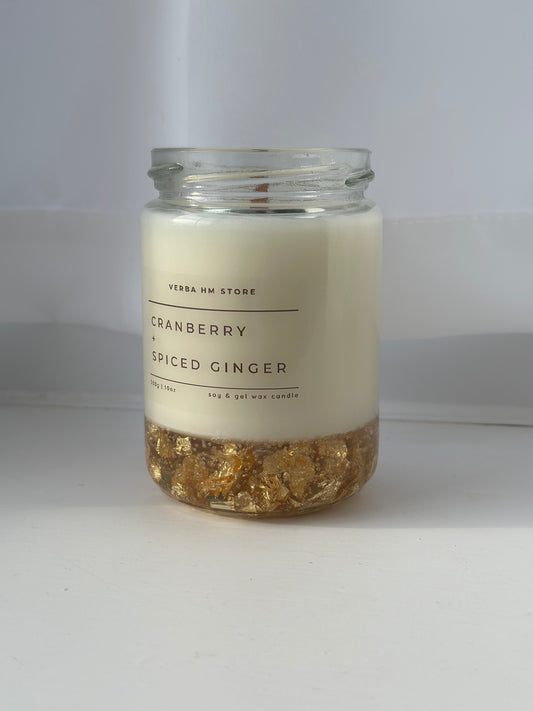 Two layered candle with gold | 300ml